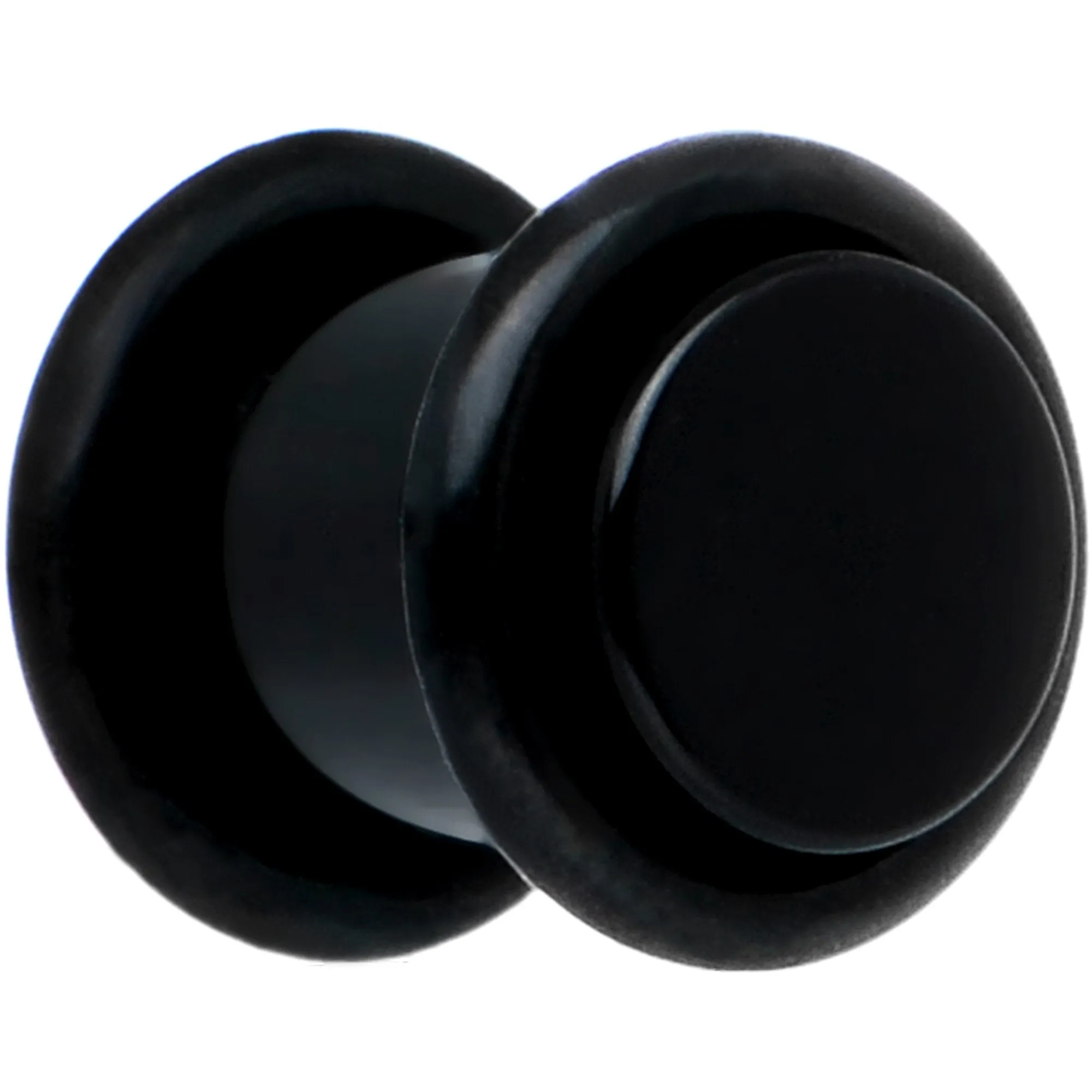 0 Gauge Black Acrylic Straight Plug Set