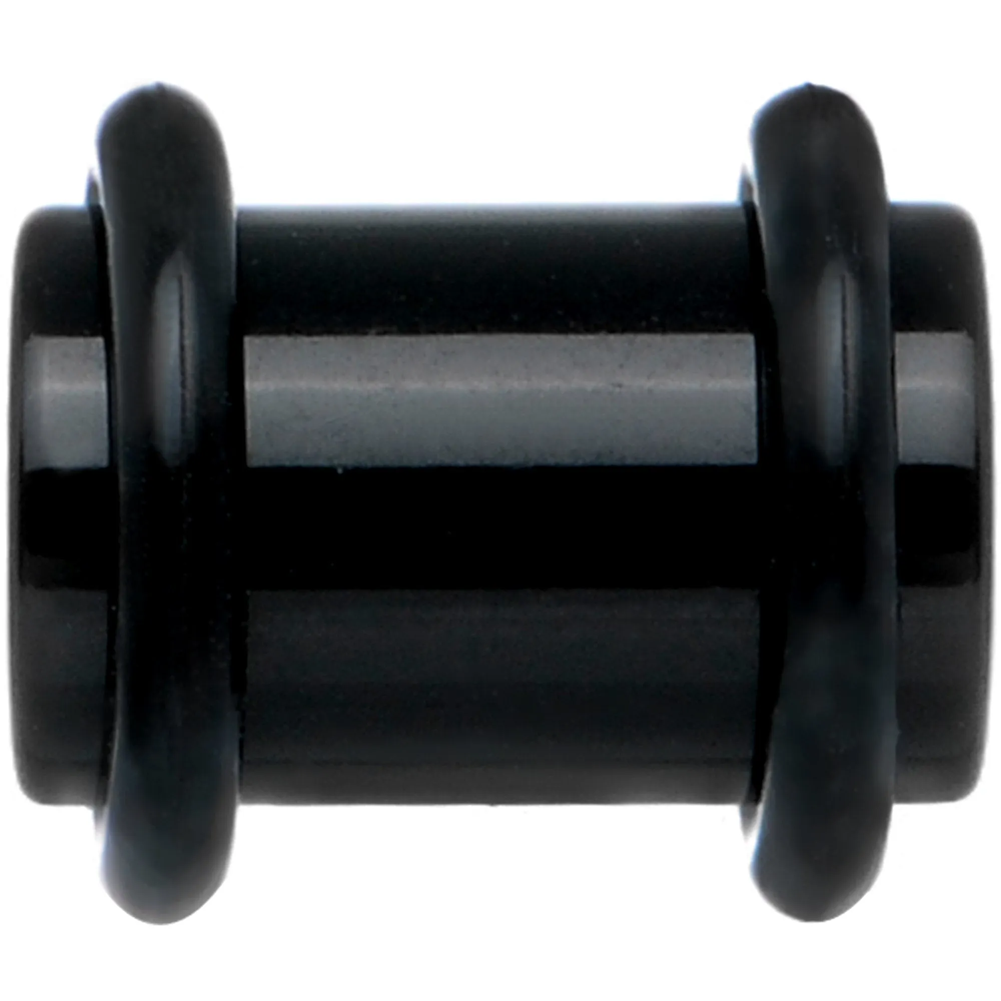 0 Gauge Black Acrylic Straight Plug Set