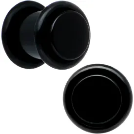 0 Gauge Black Acrylic Straight Plug Set