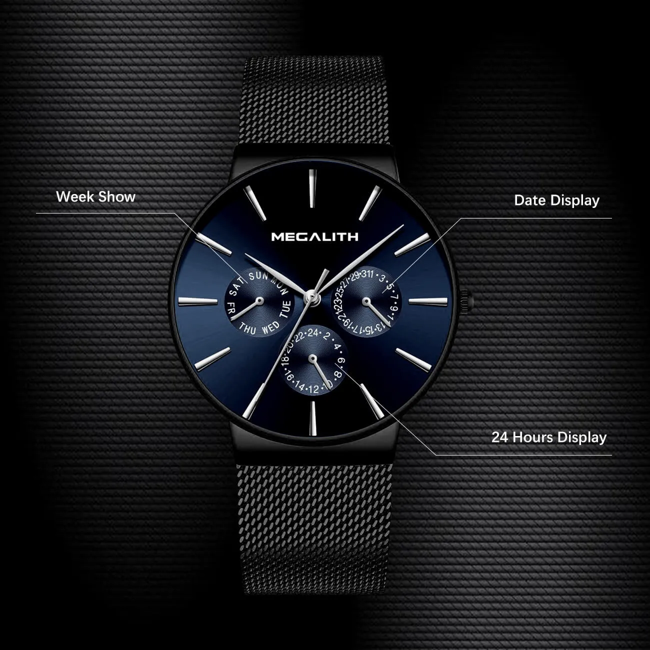 0047M | Quartz Men Watch | Mesh Band