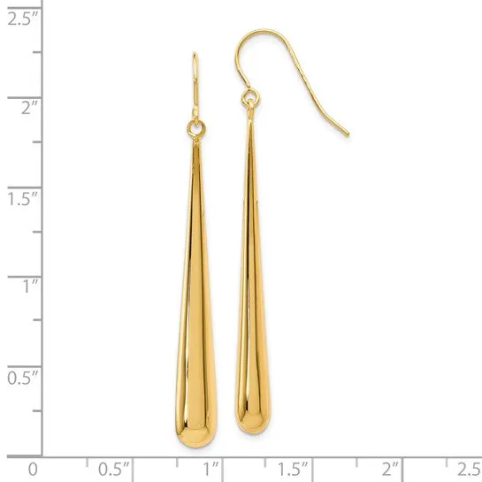 14K Polished Shepherd Hook Earrings