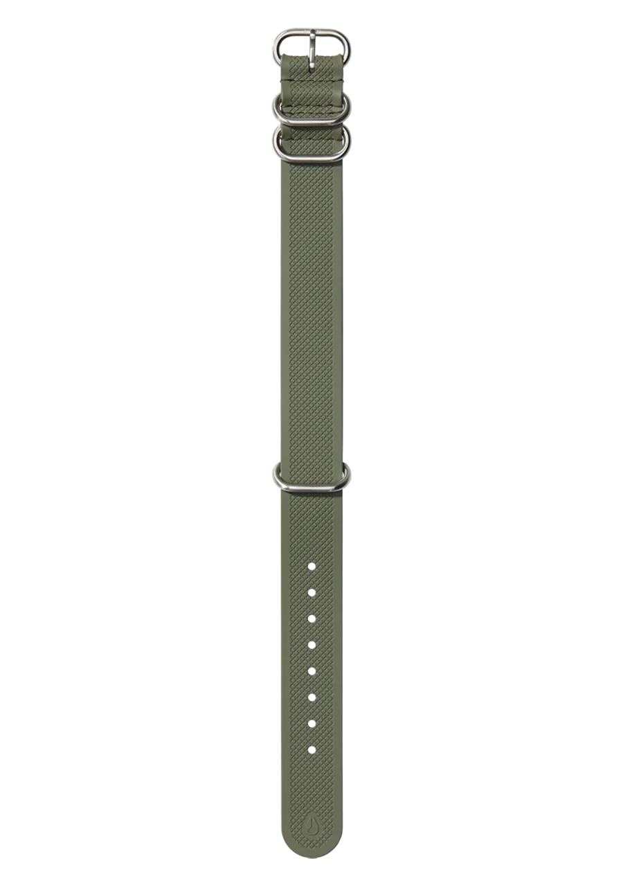 20mm FKM Rubber One Piece Band - Olive