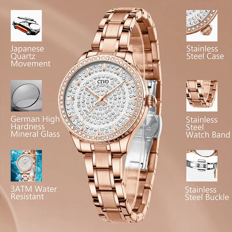 8113C | Quartz Women Watch | Stainless steel Band