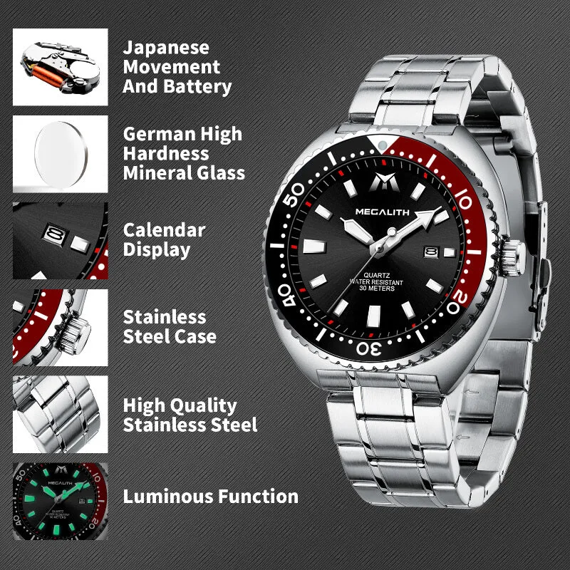 8604M | Quartz Men Watch | Stainless Steel Band