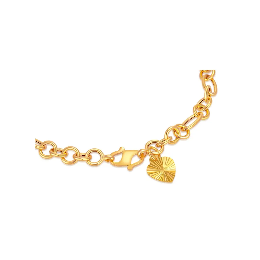 916 Gold Multi-Rings Link Bracelet