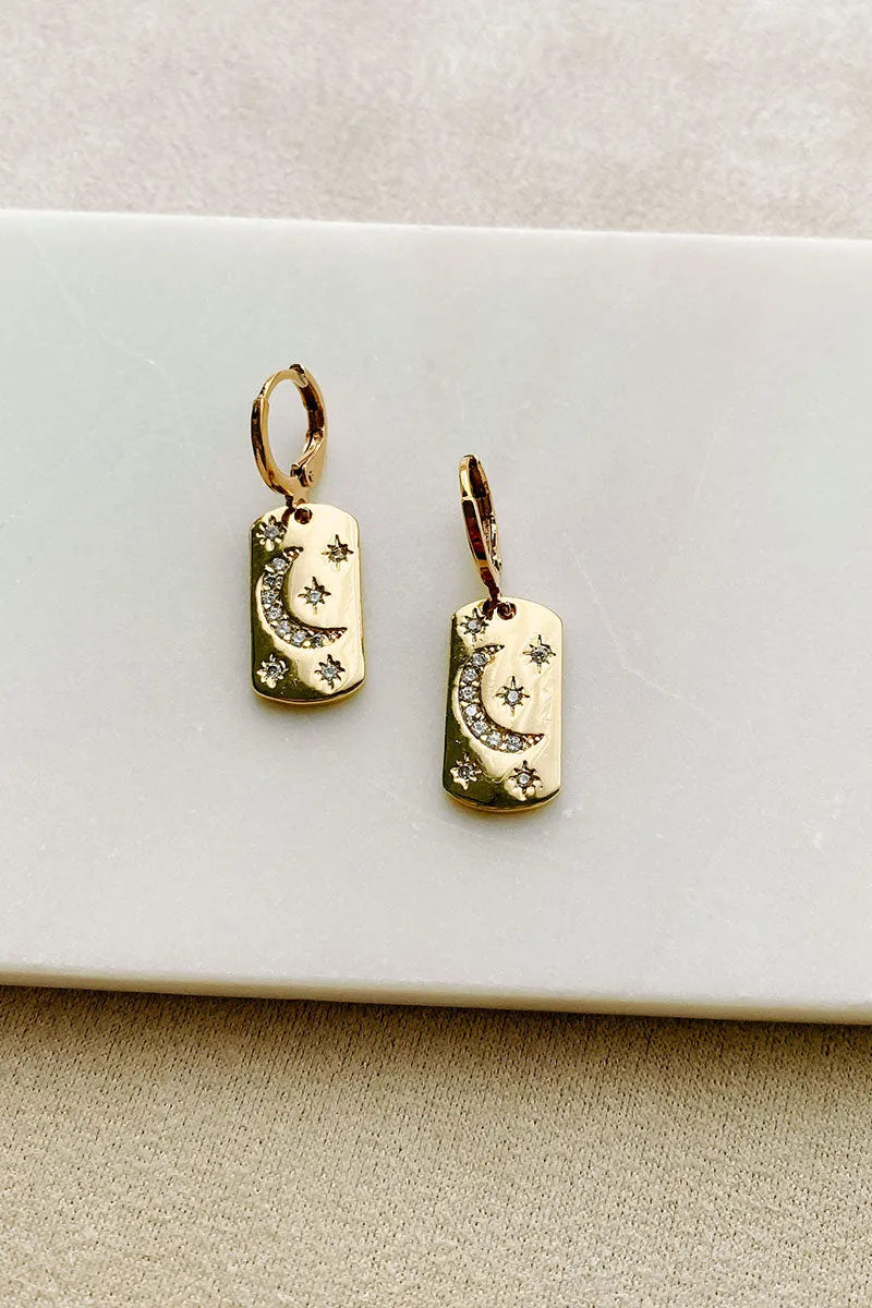 A Midnight Welcome Dangle Earrings (Gold)