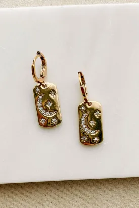 A Midnight Welcome Dangle Earrings (Gold)