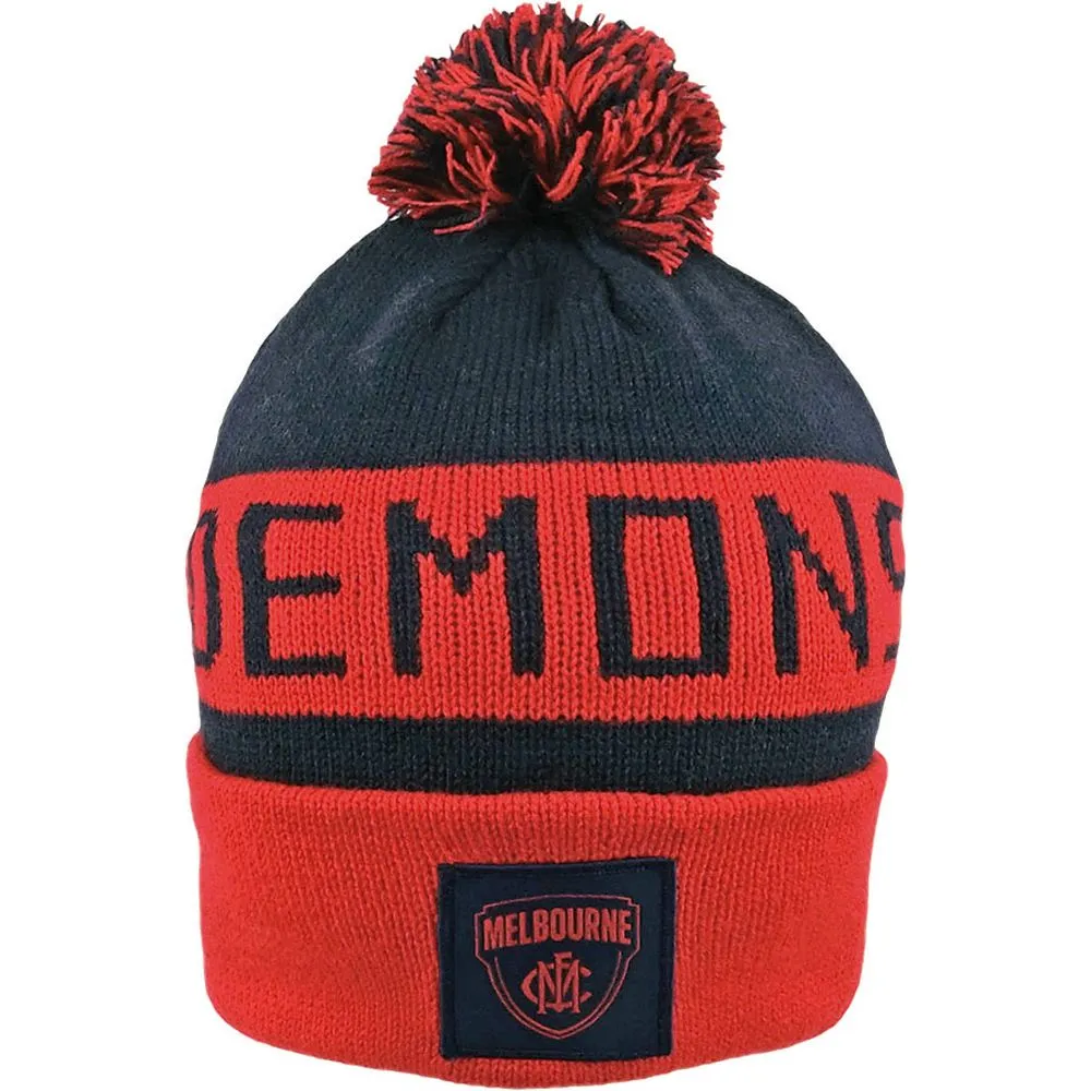 AFL Melbourne Demons Bar Beanie