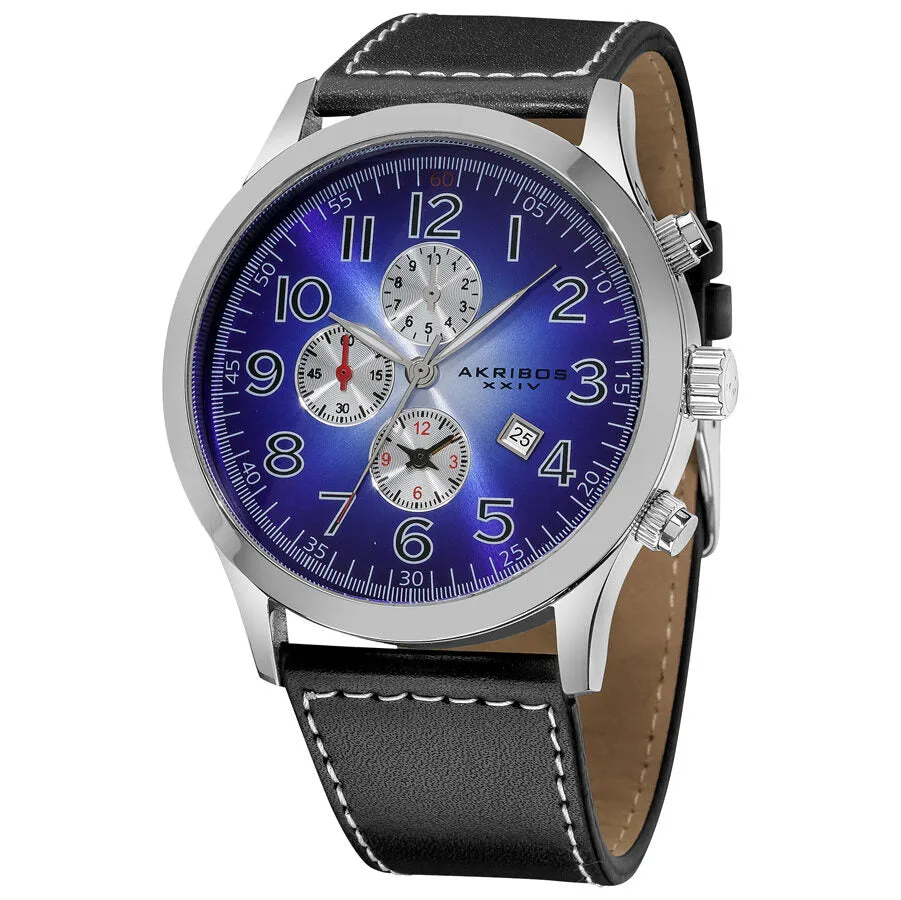 Akribos Xxiv Essential Chronograph Quartz Blue-White Gradient Dial Men's Watch AK603BU