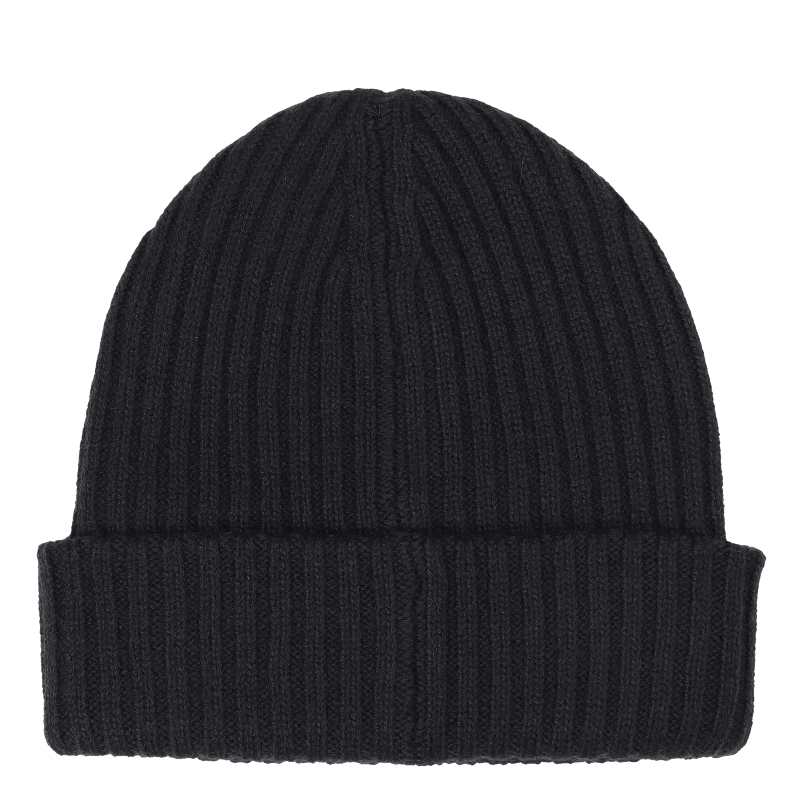 Alpha Square Rib Knit Beanie Black