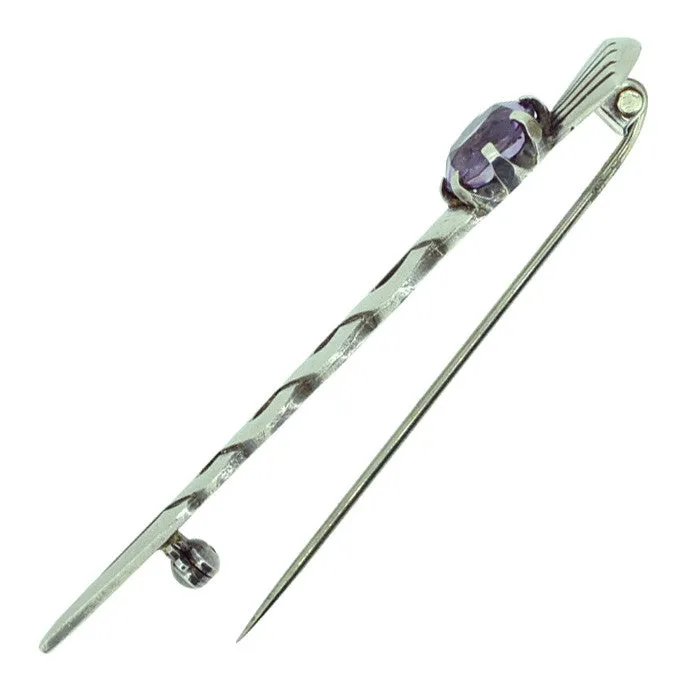 Amethyst Thistle Kilt Pin