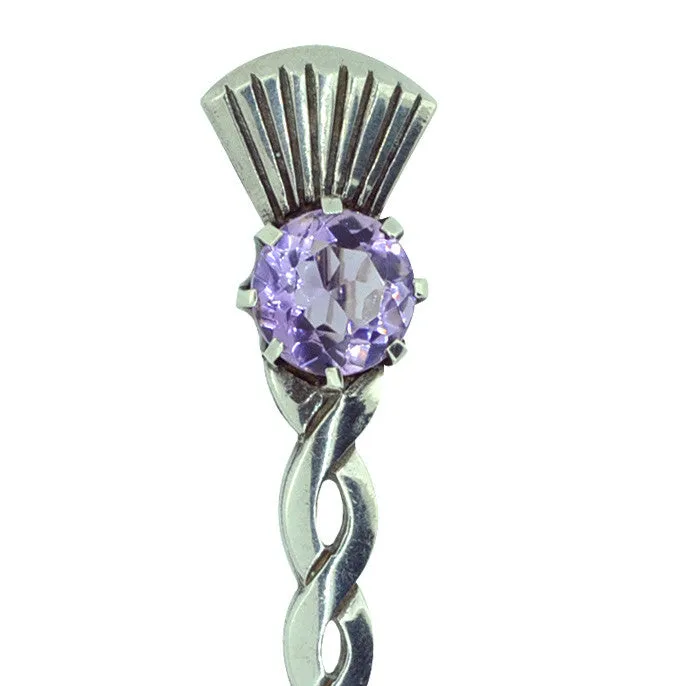 Amethyst Thistle Kilt Pin