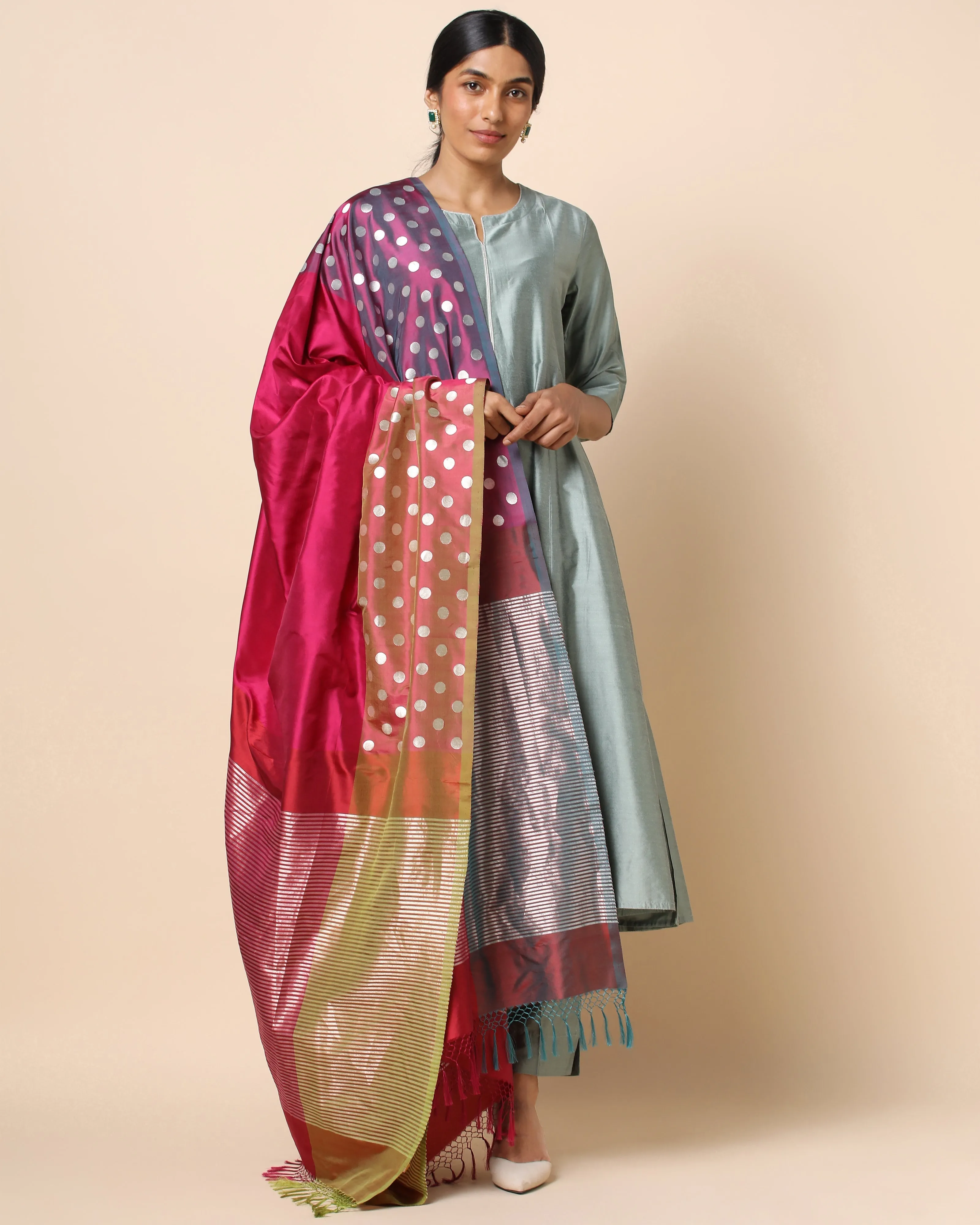 Ashni Cutwork Silk Dupatta