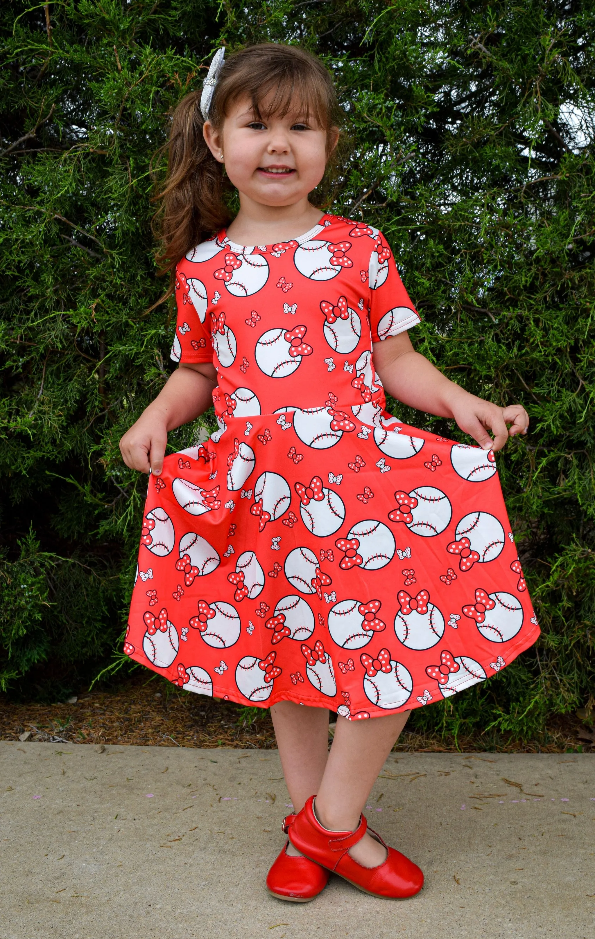 BASEBALL TWIRL DRESS