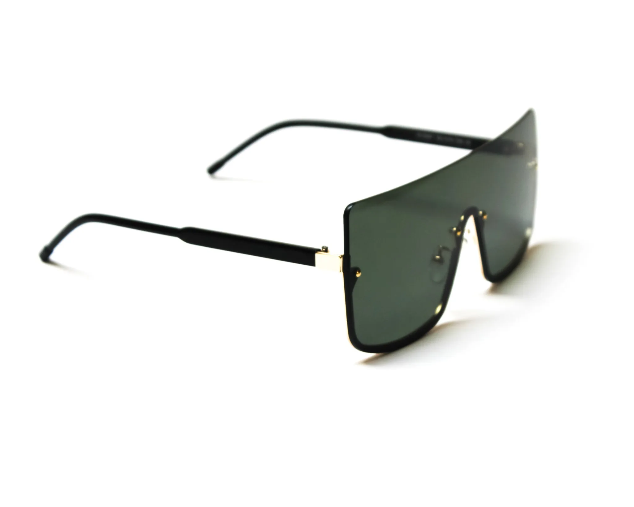 Big Black Frameless Squares Sunglasses