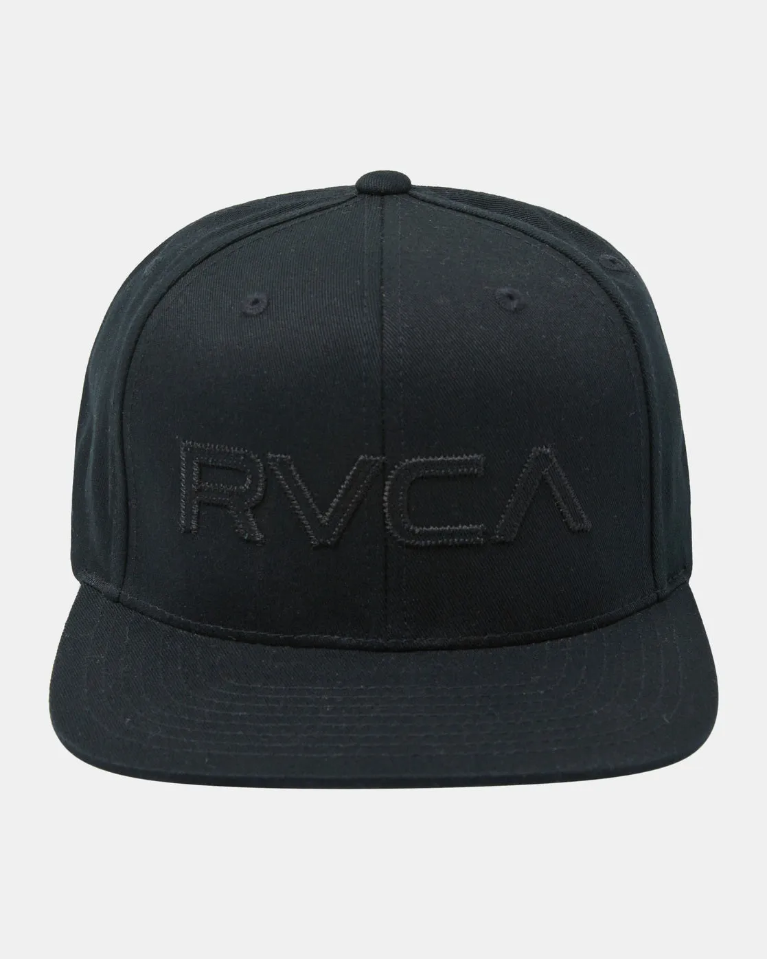 Big RVCA Stitched Snapback Hat - Black