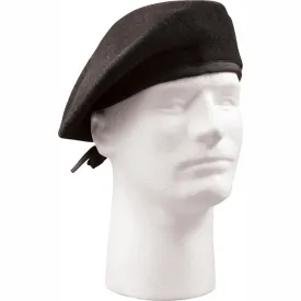 Black GI Style Wool Beret