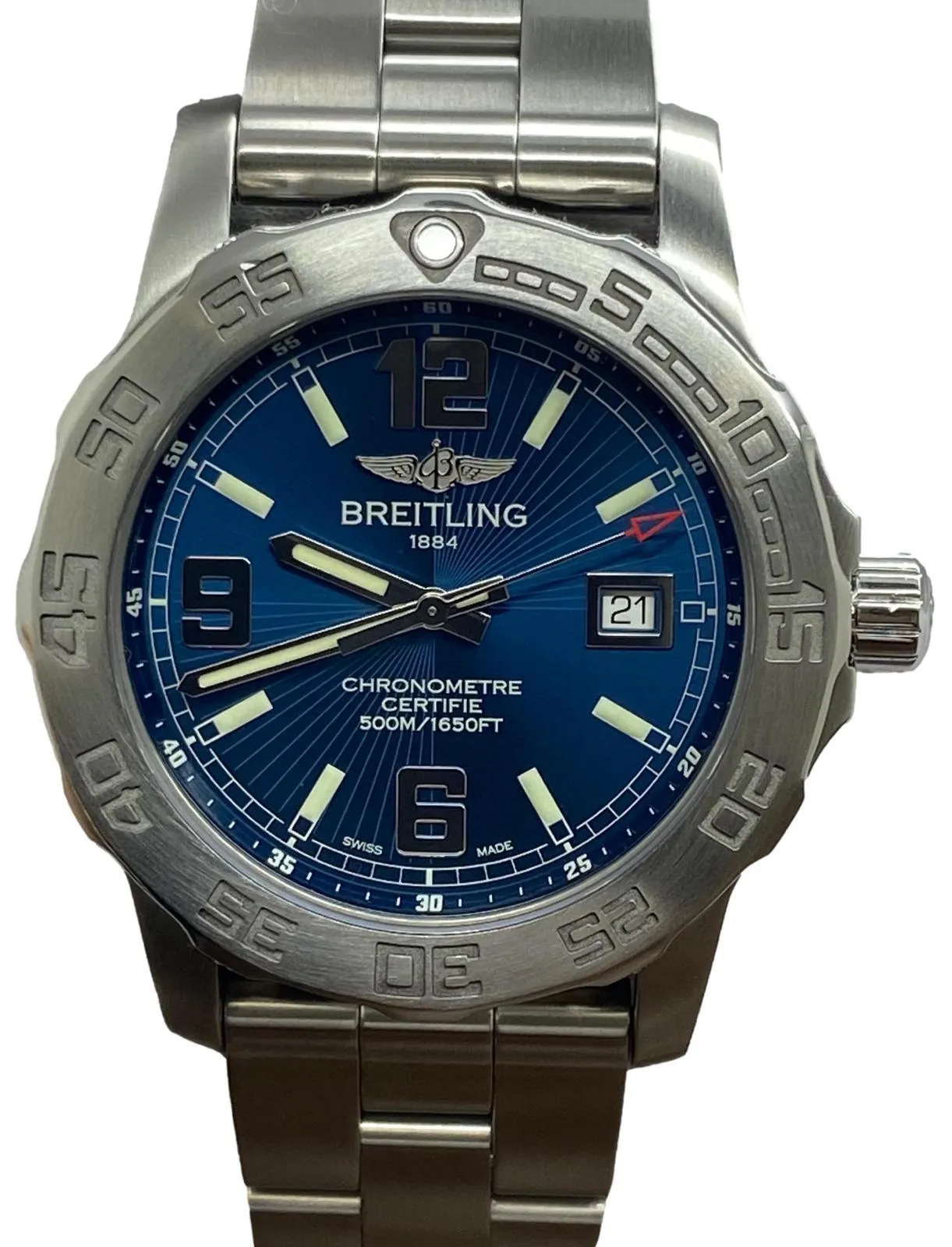 Breitling Colt 44mm A74387 Blue Dial Quartz Men's Watch