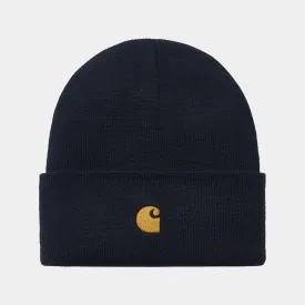 Carhartt WIP - Chase Beanie - Dark Navy / Gold