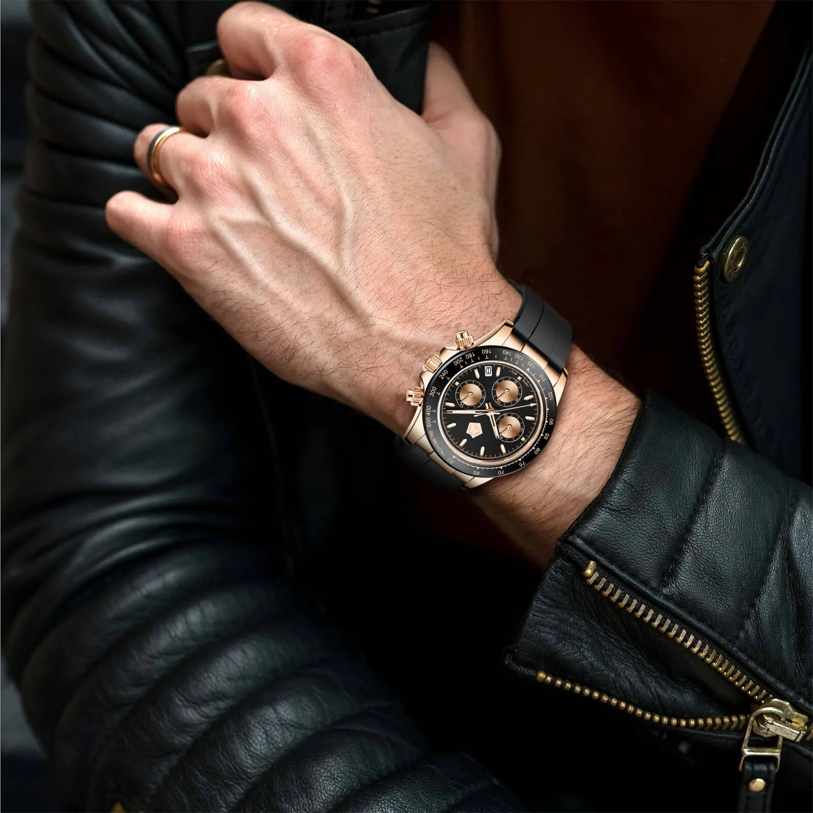 Chronograph Watch | Rubber Band | 8389M