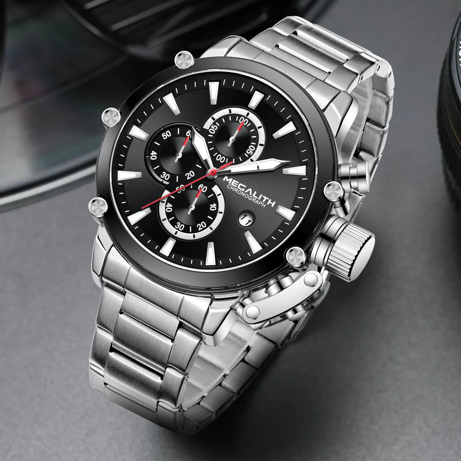 Chronograph Watch | Stainless Steel Band | 8262M