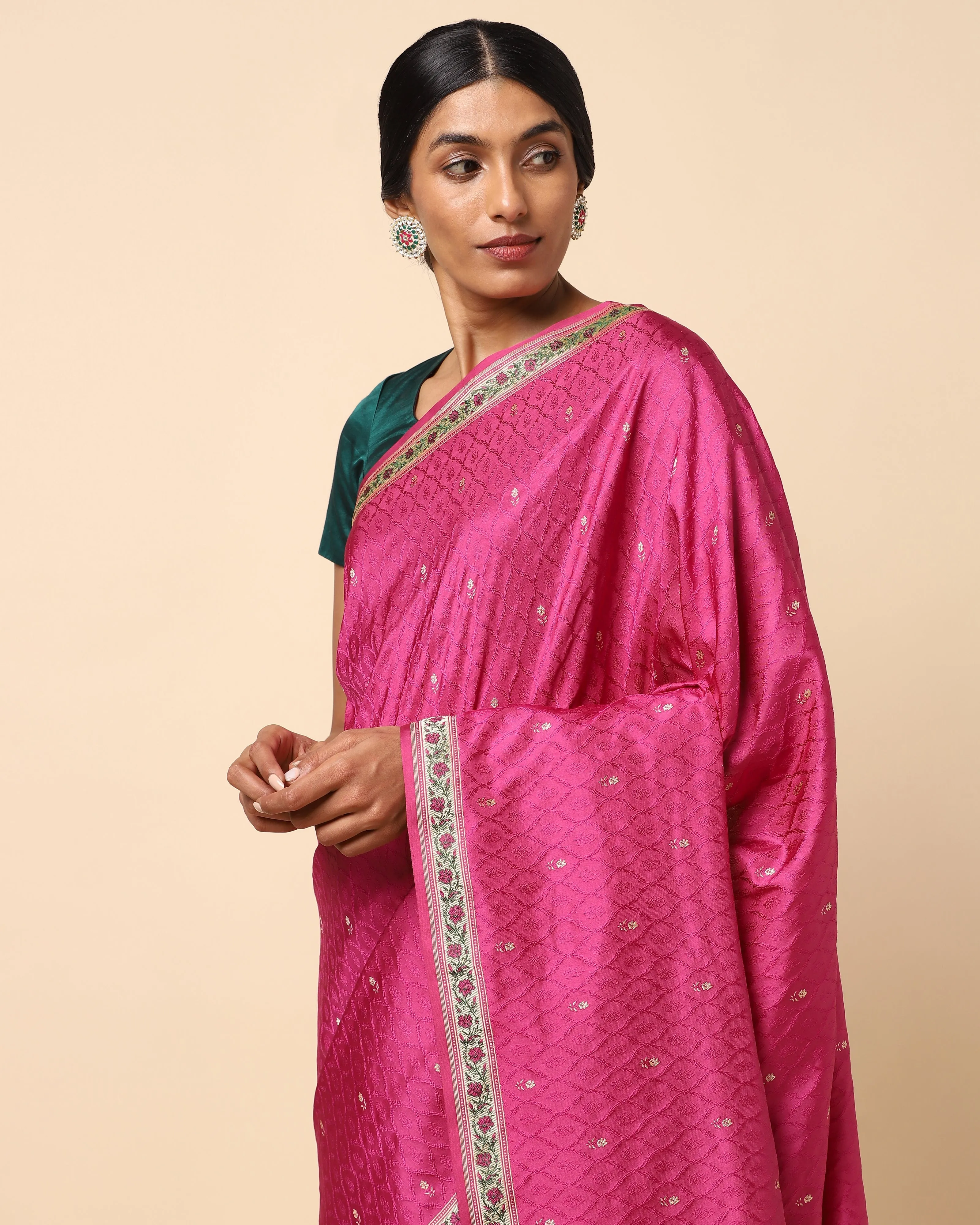 Darsh Tanchoi and Kadwa Silk Saree