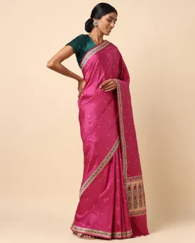 Darsh Tanchoi and Kadwa Silk Saree