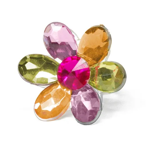 Dazzling Daisy Rainbow Gem Rings