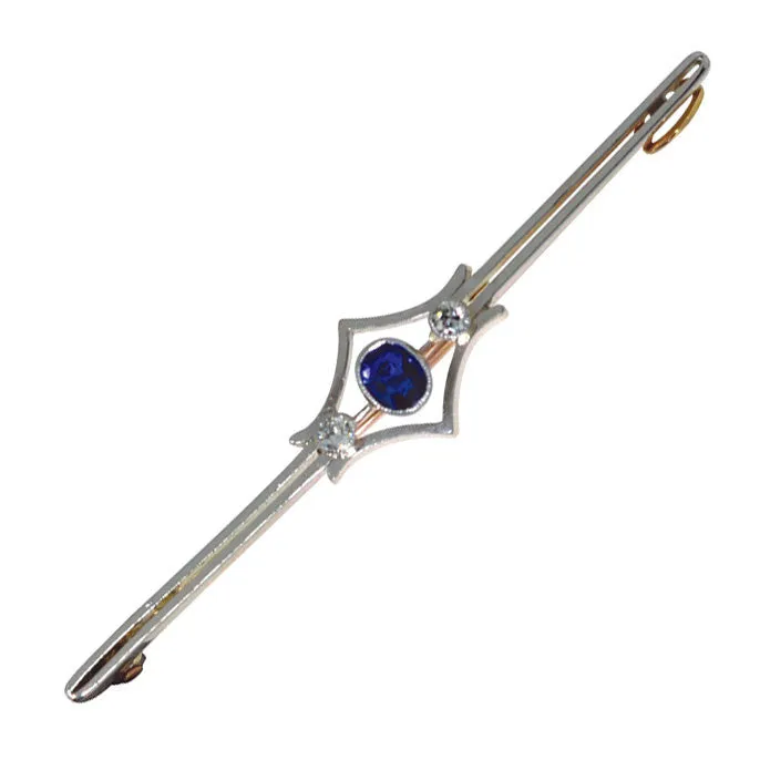 Diamond & Sapphire Stock Pin