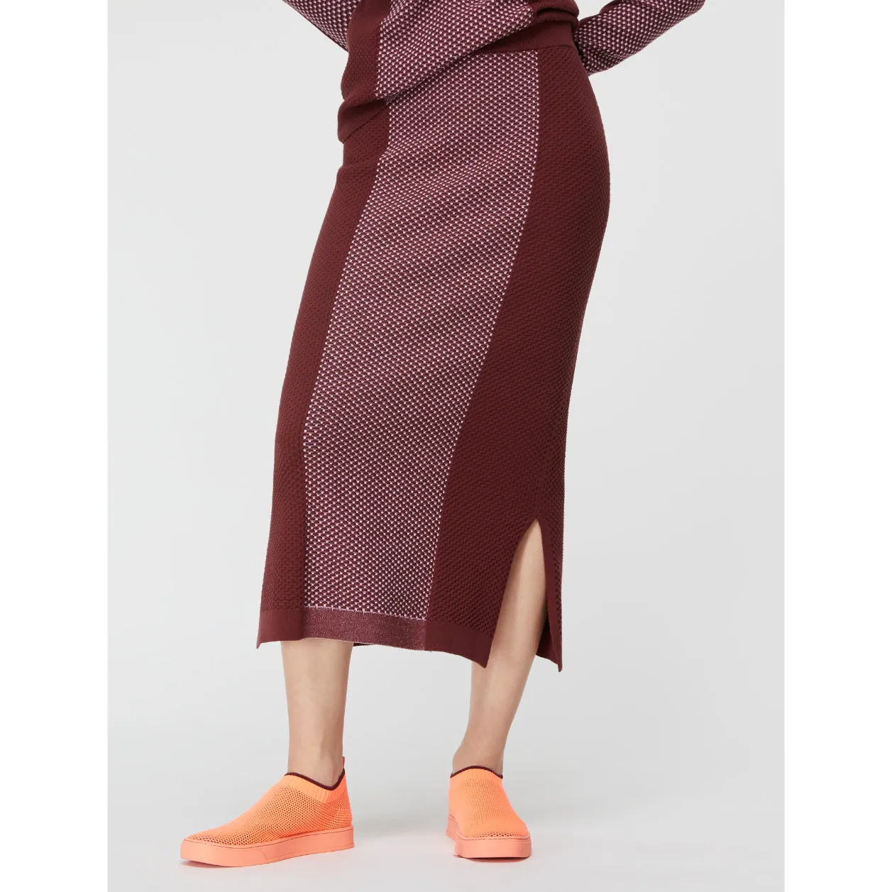 Digione Knitted skirt - Burgundy