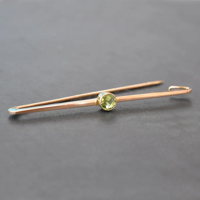 Edwardian Peridot Stock Pin