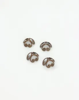 Etruscan Bead Cap, 12mm, (4pcs)