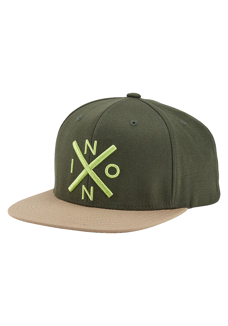 Olive and Khaki Snapback Hat - Military-Inspired Streetwear