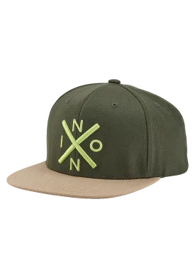 Olive and Khaki Snapback Hat - Military-Inspired Streetwear