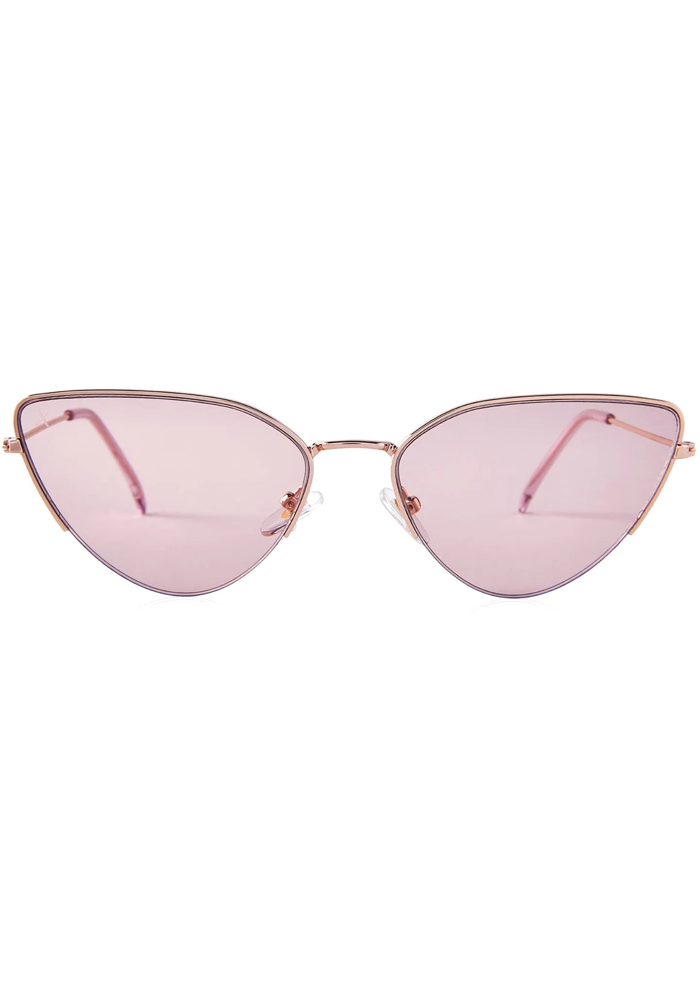 Fairfax Sunglasses in Shiny Gold/Rose Pink Tint