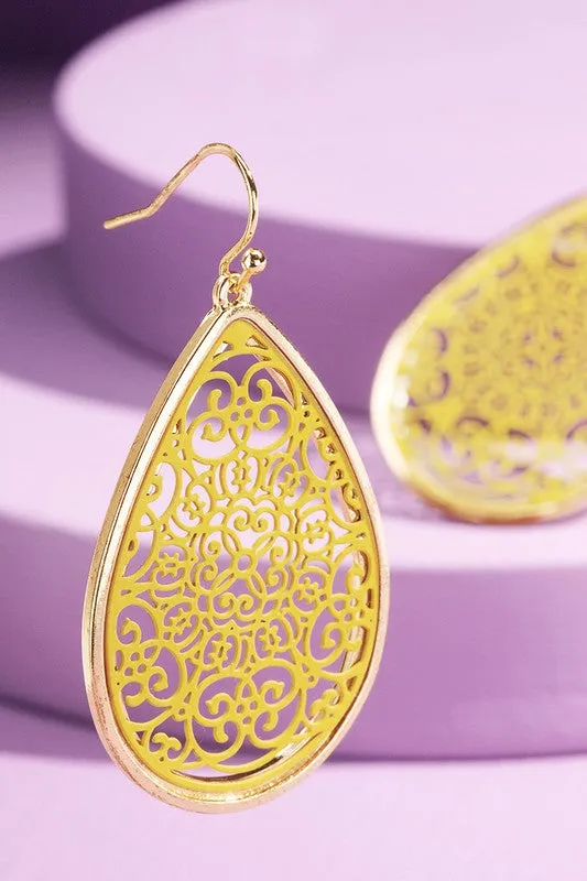 Filigree Teardrop Earrings