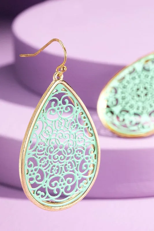 Filigree Teardrop Earrings