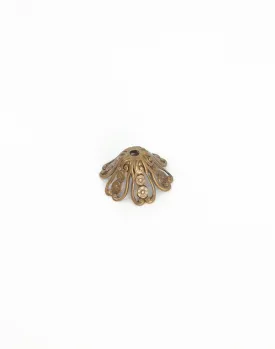 Fluted Flower Bead Cap, 20mm, (1pc)