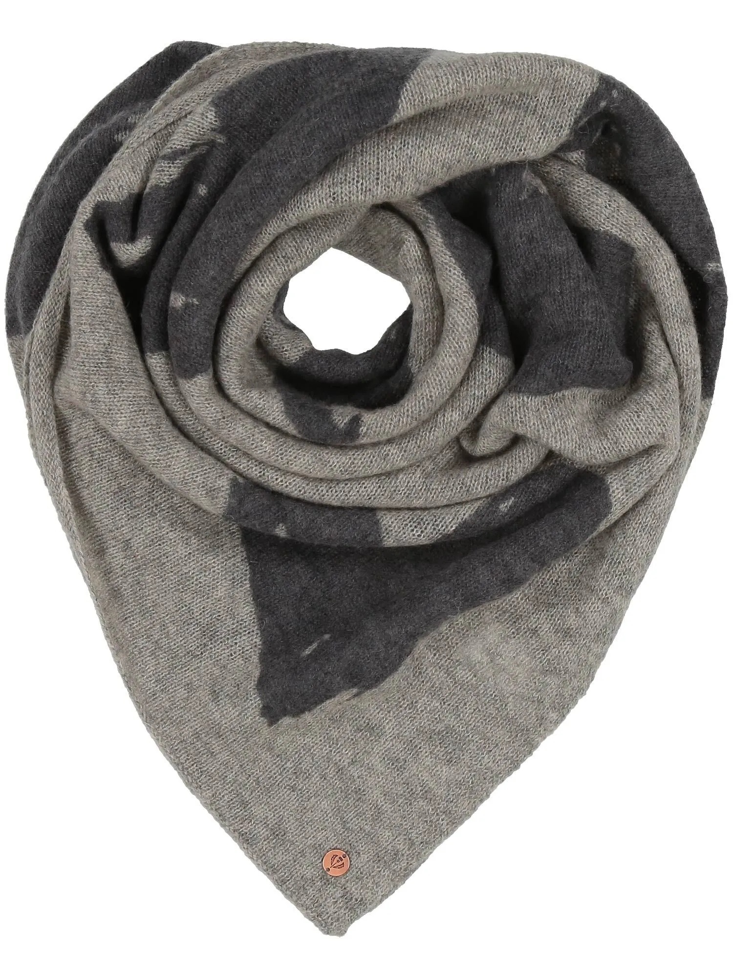 Fraas Oversize Wool Love Knit Print Scarf