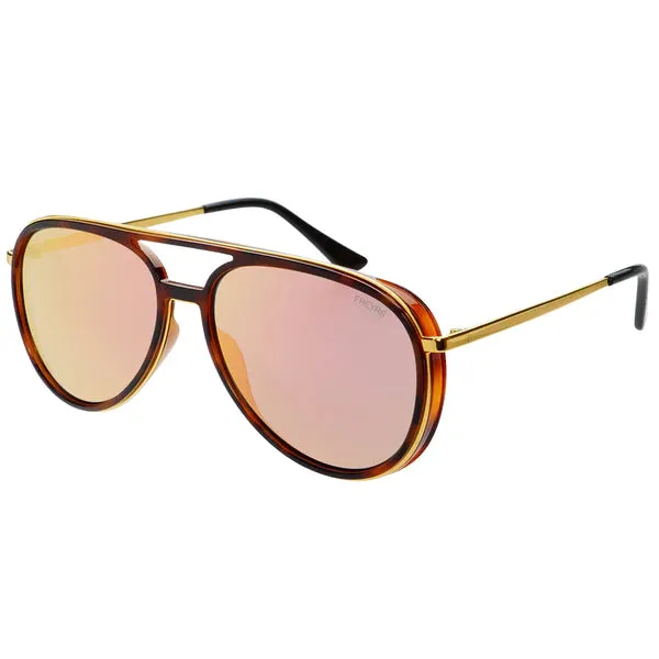 Freyrs Fulton Brown/Pink Tortoise Aviator Sunglasses