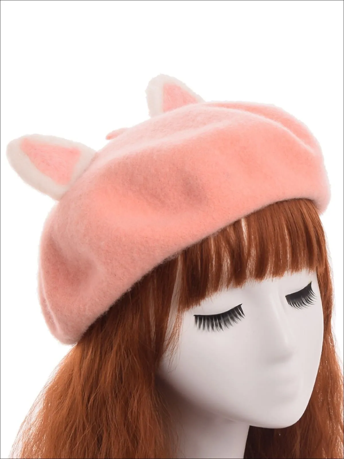 Girls Fall Wool Cat Ear Beret