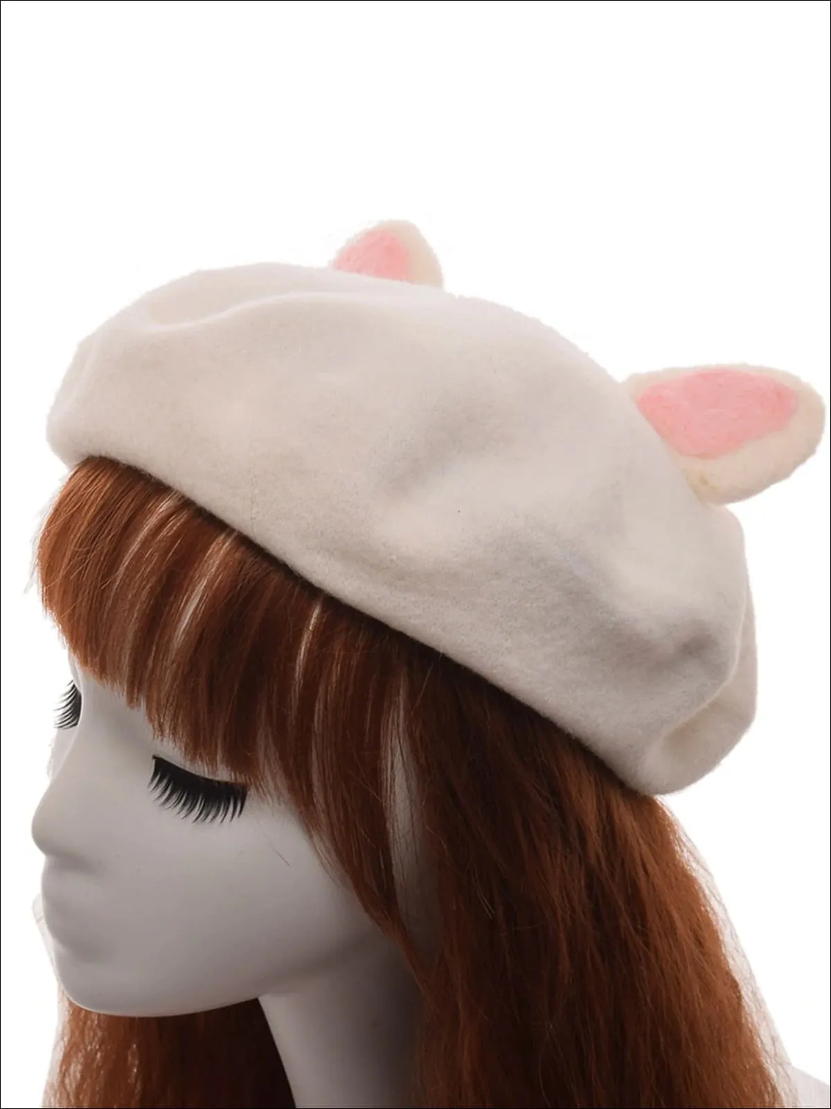 Girls Fall Wool Cat Ear Beret