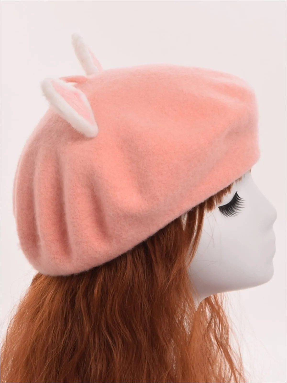 Girls Fall Wool Cat Ear Beret