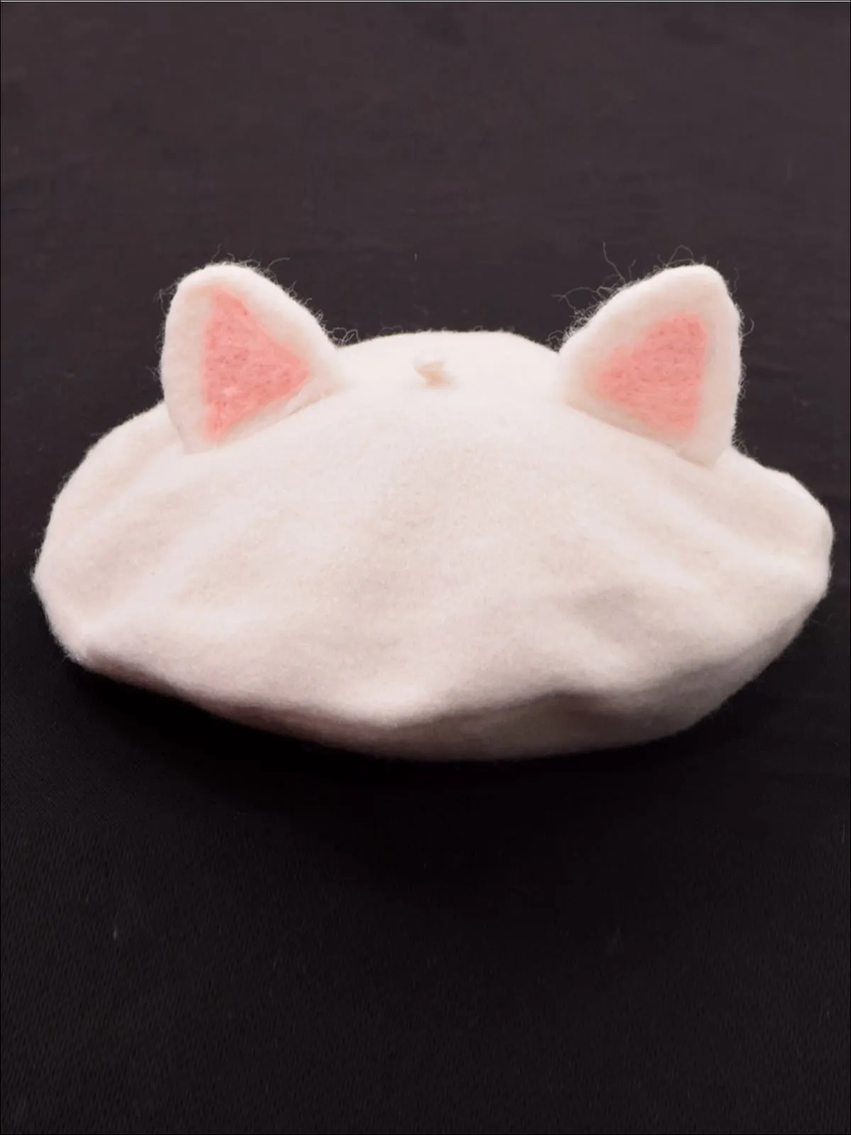 Girls Fall Wool Cat Ear Beret