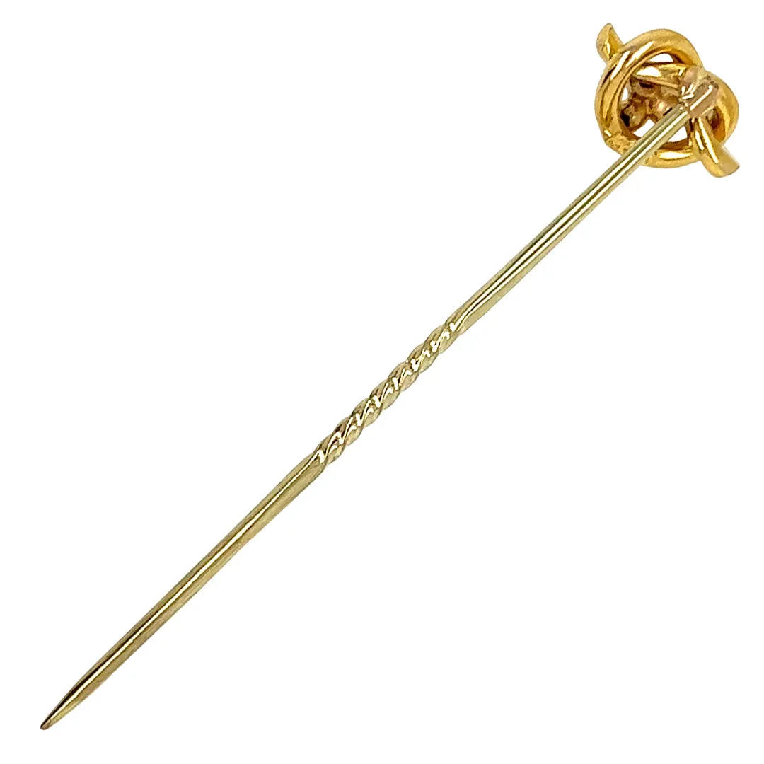 Gold Knot Tie Pin