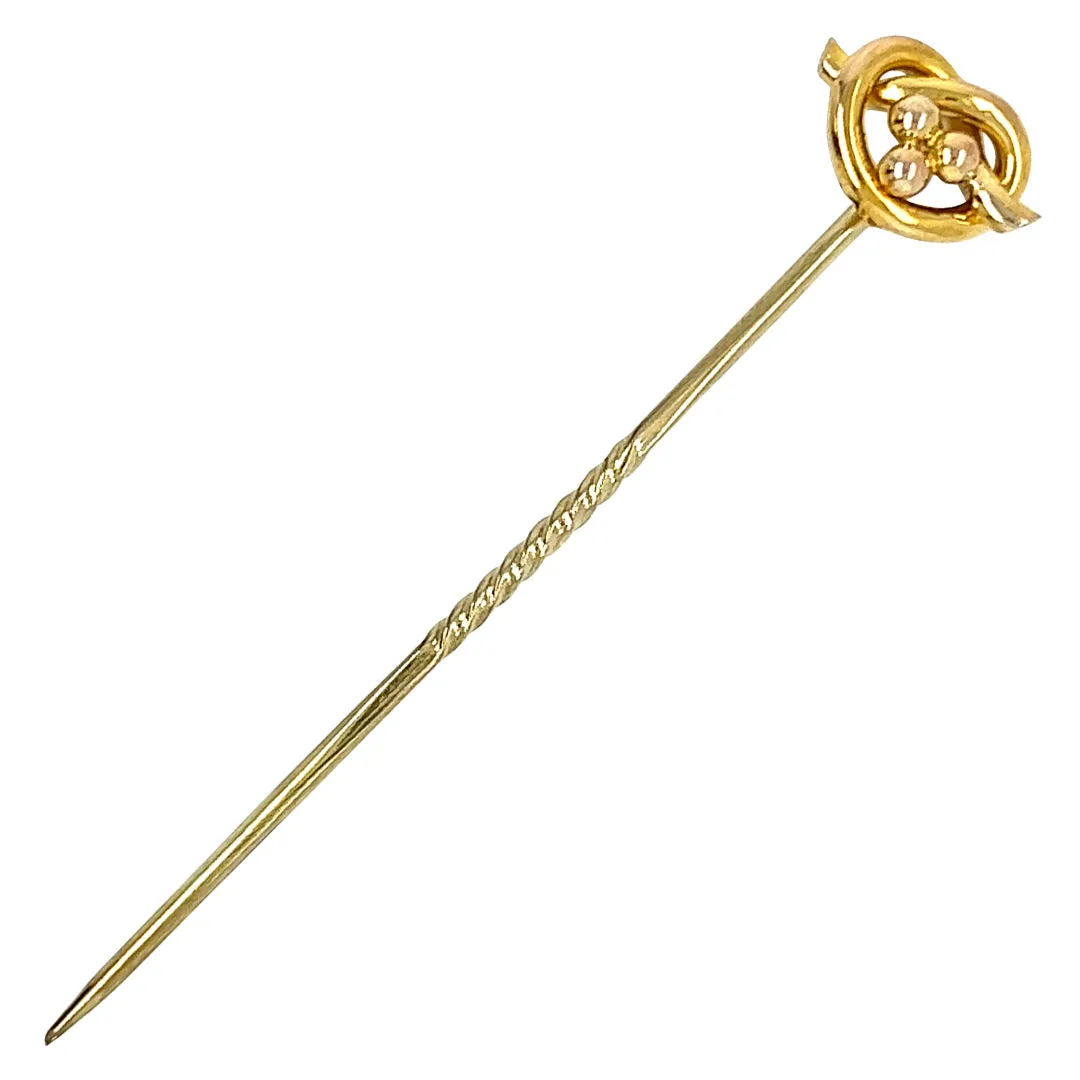 Gold Knot Tie Pin