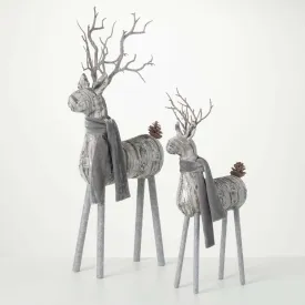 Gray Deer With Scarves Set