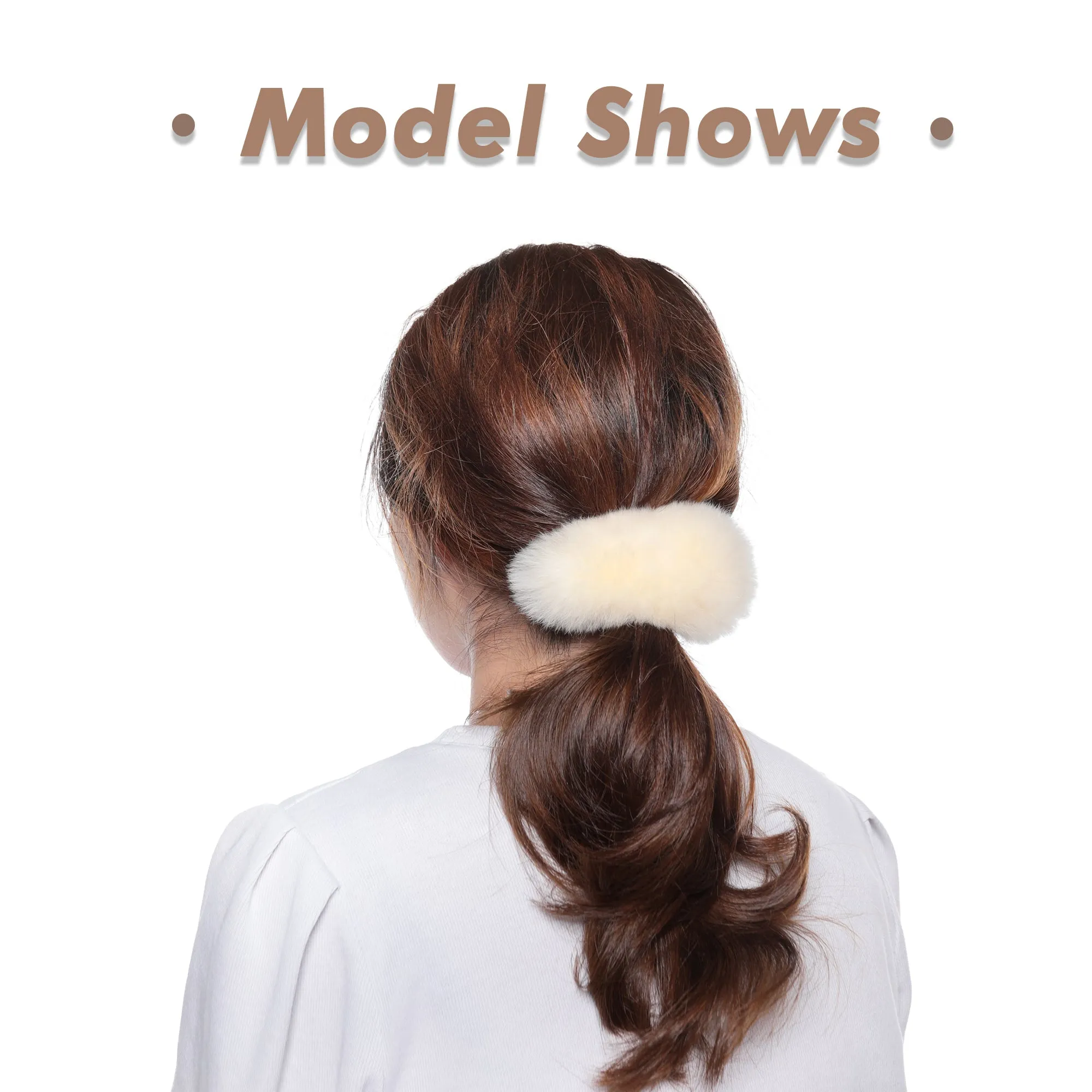 Hair Clip Real Fur Hair Accessories Korean Ins Real Rex Rabbit Hair Clip Super Large Lovely Plush Hairpin Fur Hairpin FS21A17