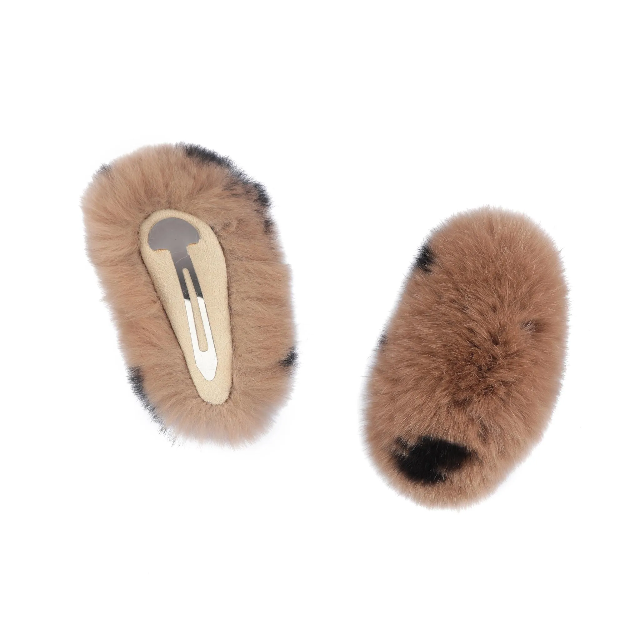 Hair Clip Real Fur Hair Accessories Korean Ins Real Rex Rabbit Hair Clip Super Large Lovely Plush Hairpin Fur Hairpin FS21A17