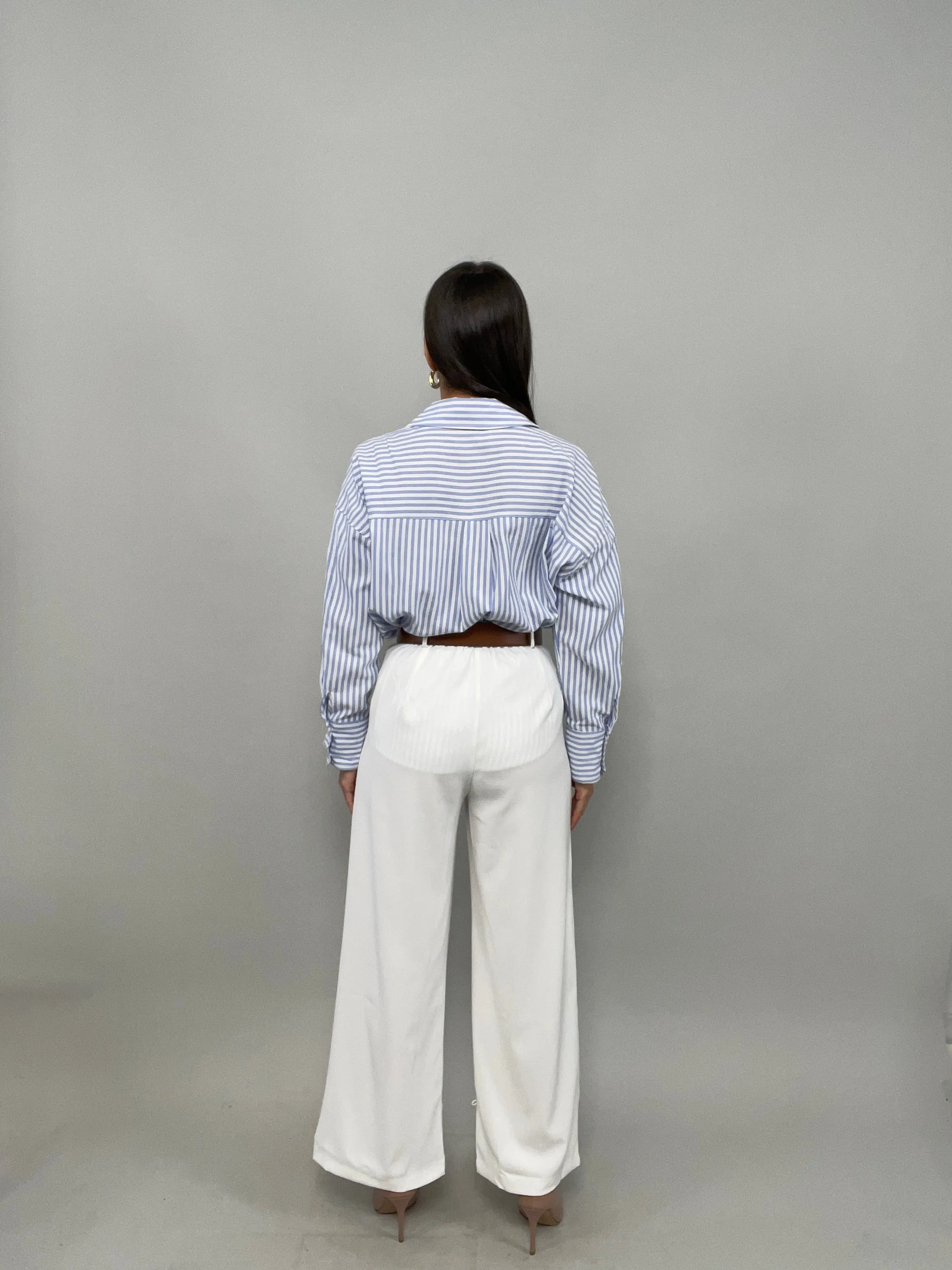 High Waist White Pant